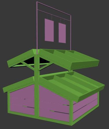 Stall models Low-poly 3D model_7