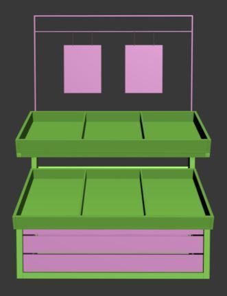 Stall models Low-poly 3D model_5