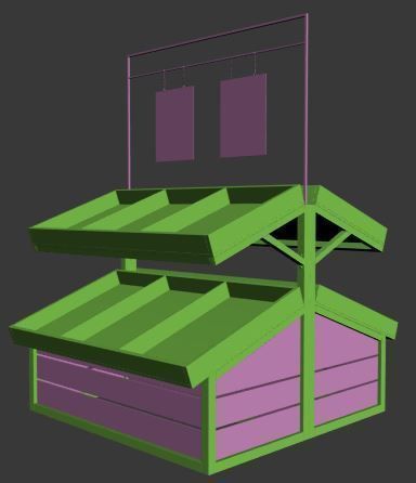 Stall models Low-poly 3D model_9