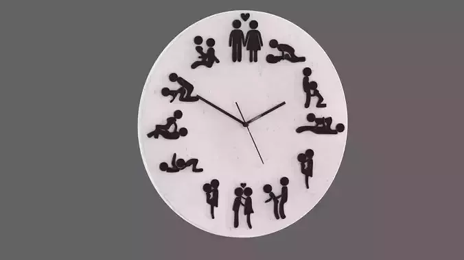 Wall clock Kamasutra 3D model