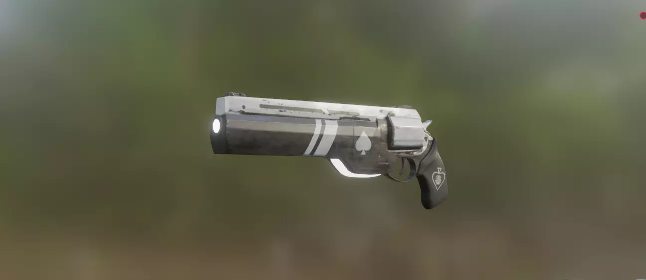 Cyber revolver  Low-poly 3D model_0