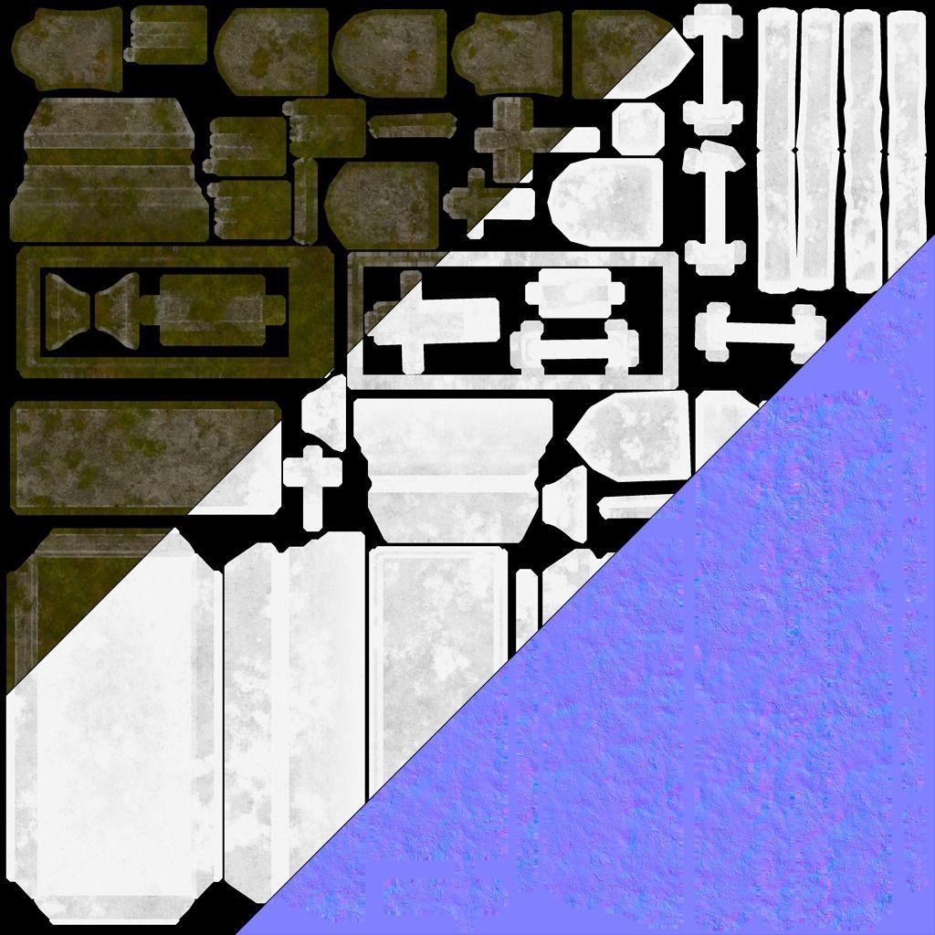 Graveyard kit Low-Poly 3d models Low-poly 3D model_28