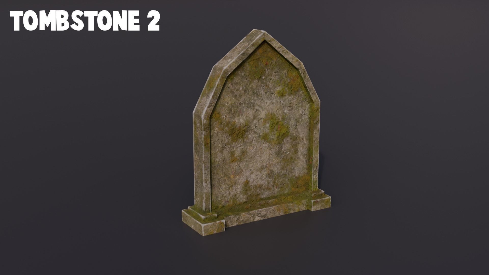 Graveyard kit Low-Poly 3d models Low-poly 3D model_6