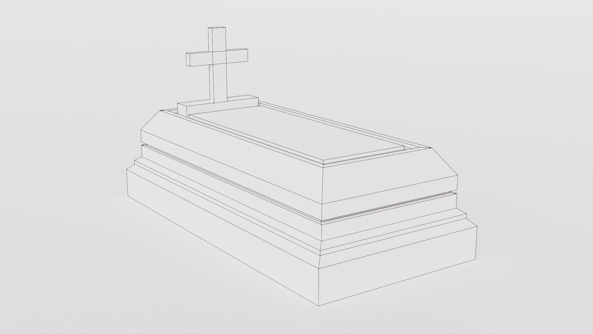 Graveyard kit Low-Poly 3d models Low-poly 3D model_13