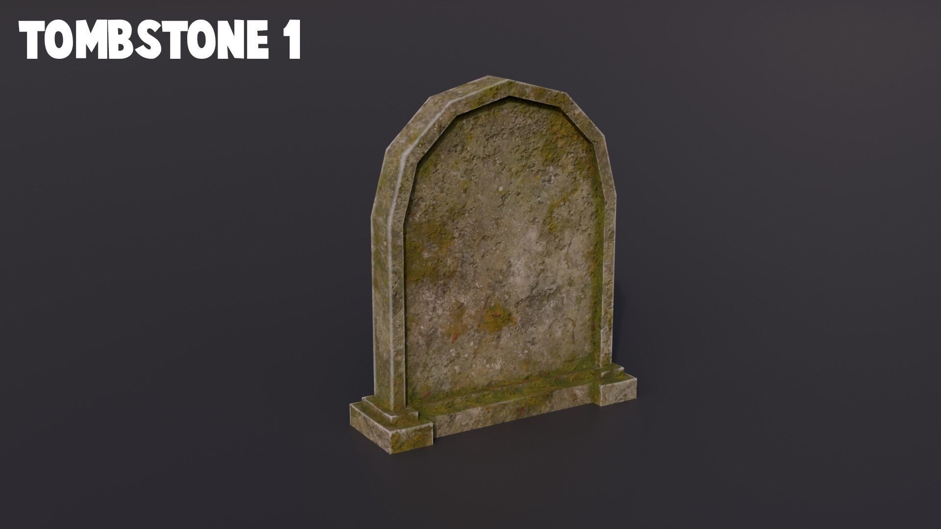 Graveyard kit Low-Poly 3d models Low-poly 3D model_4