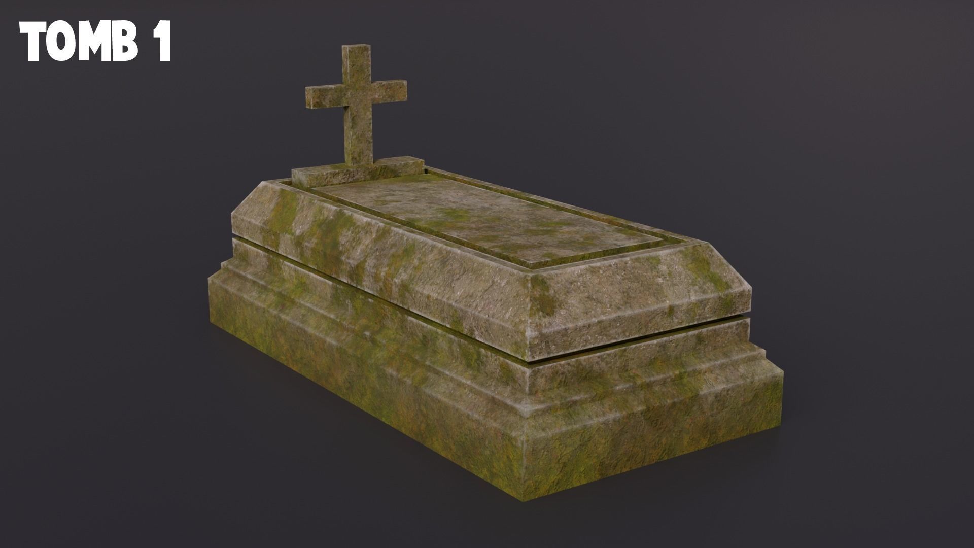 Graveyard kit Low-Poly 3d models Low-poly 3D model_12