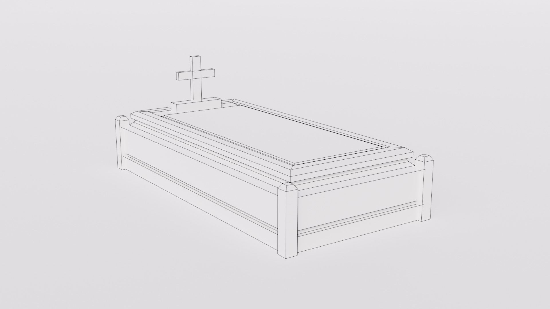 Graveyard kit Low-Poly 3d models Low-poly 3D model_15