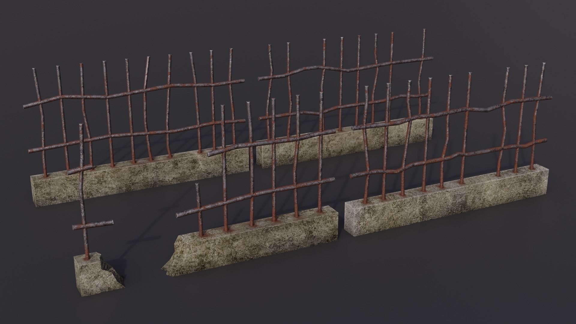 Graveyard kit Low-Poly 3d models Low-poly 3D model_18