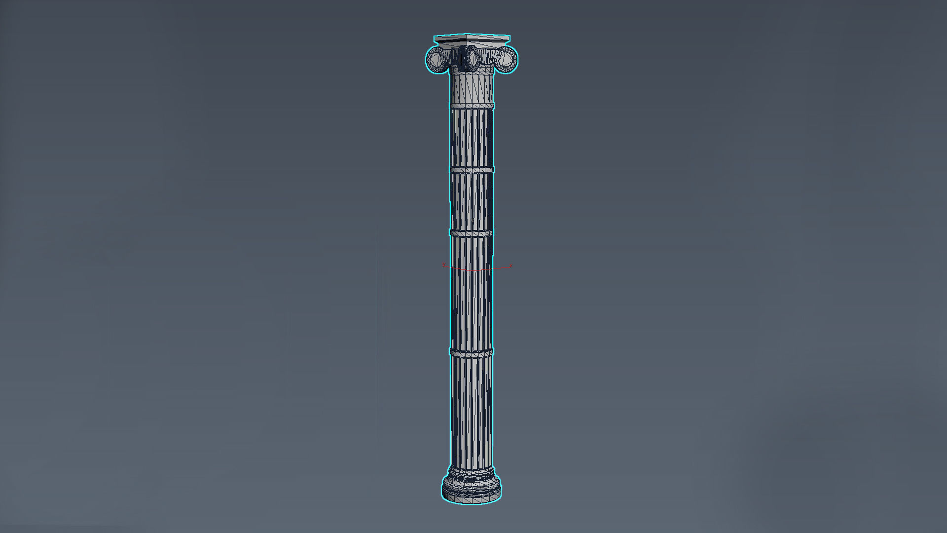 Roman Column 3D Model  Low-poly 3D model_11