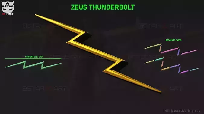 Zeus ThunderBolt  - Marvel Comics Cosplay 3D print model