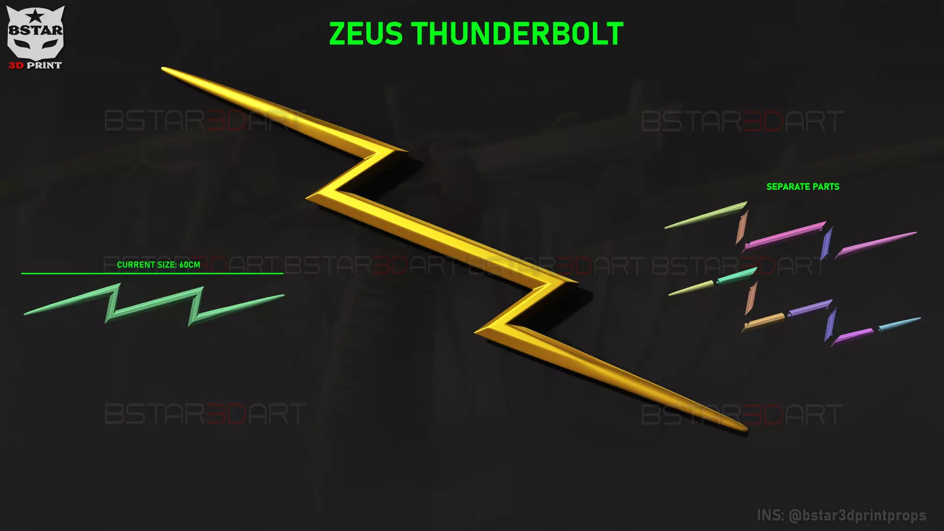 Zeus ThunderBolt  - Marvel Comics Cosplay 3D print model_0