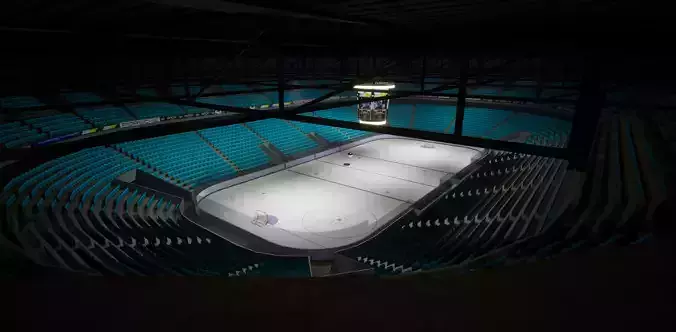 Ice Hockey Stadium Low-poly 3D model