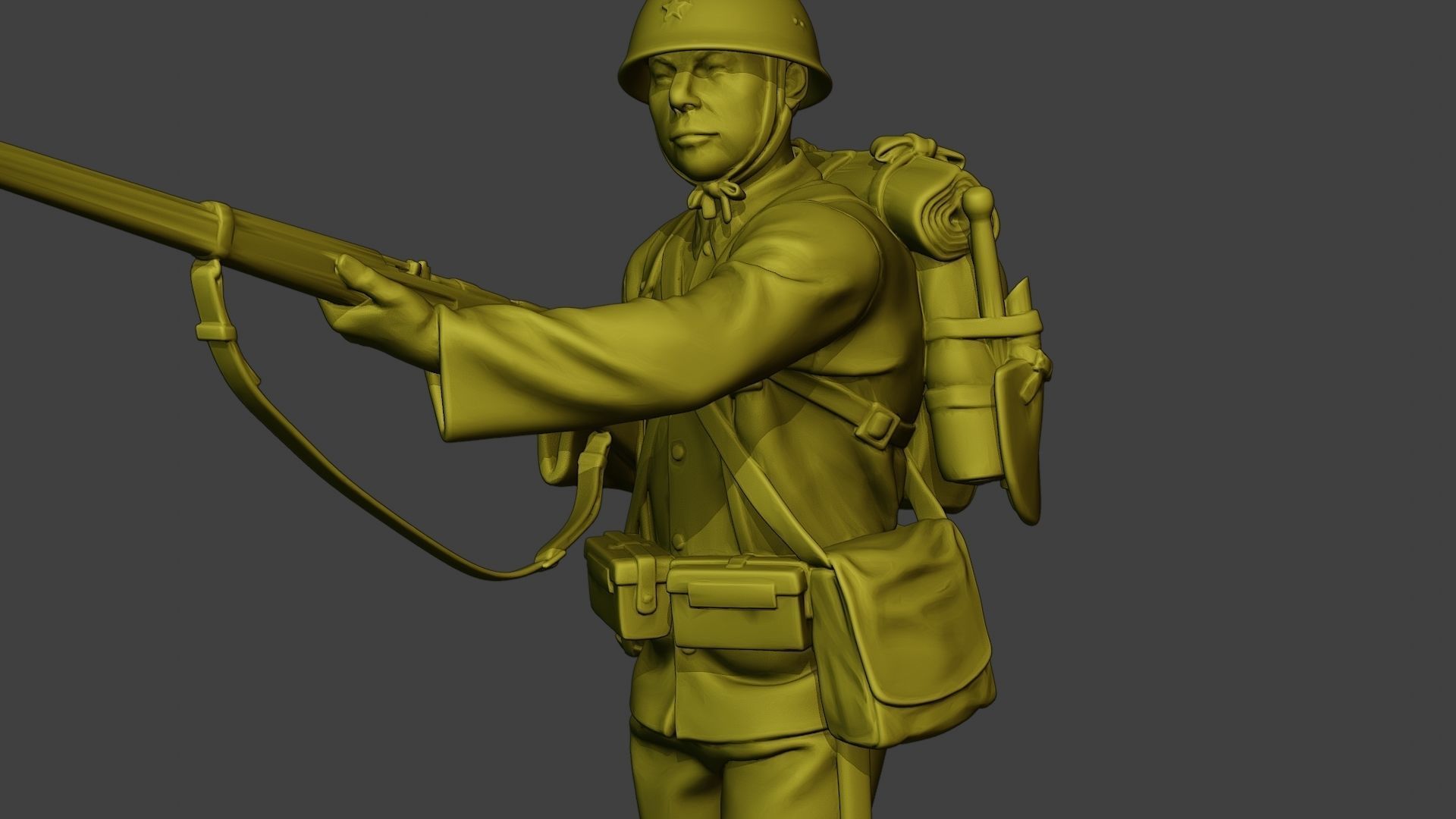 Japanese soldier ww2 Walk7 J1 3D print model_18
