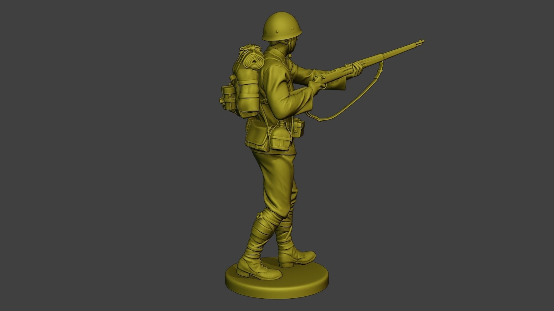 Japanese soldier ww2 Walk7 J1 3D print model_8