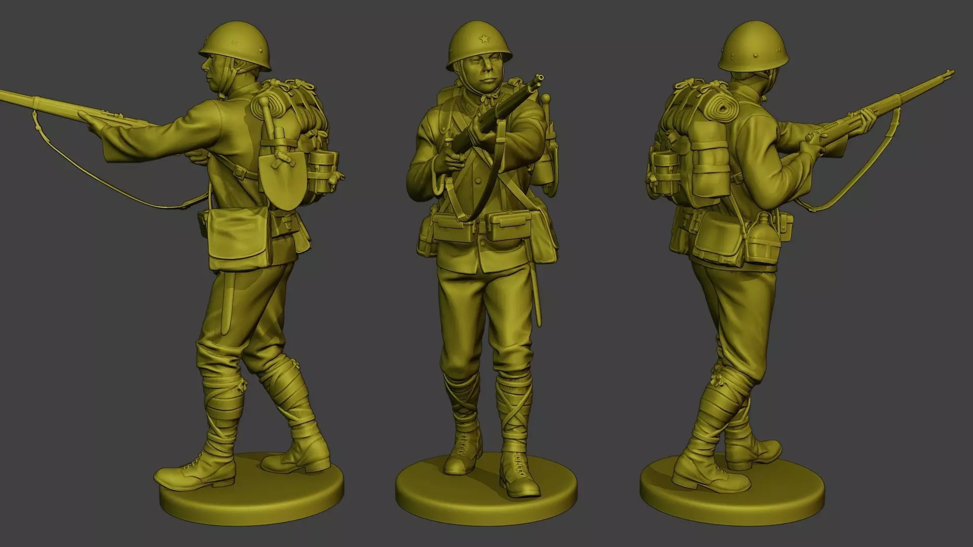 Japanese soldier ww2 Walk7 J1 3D print model_0