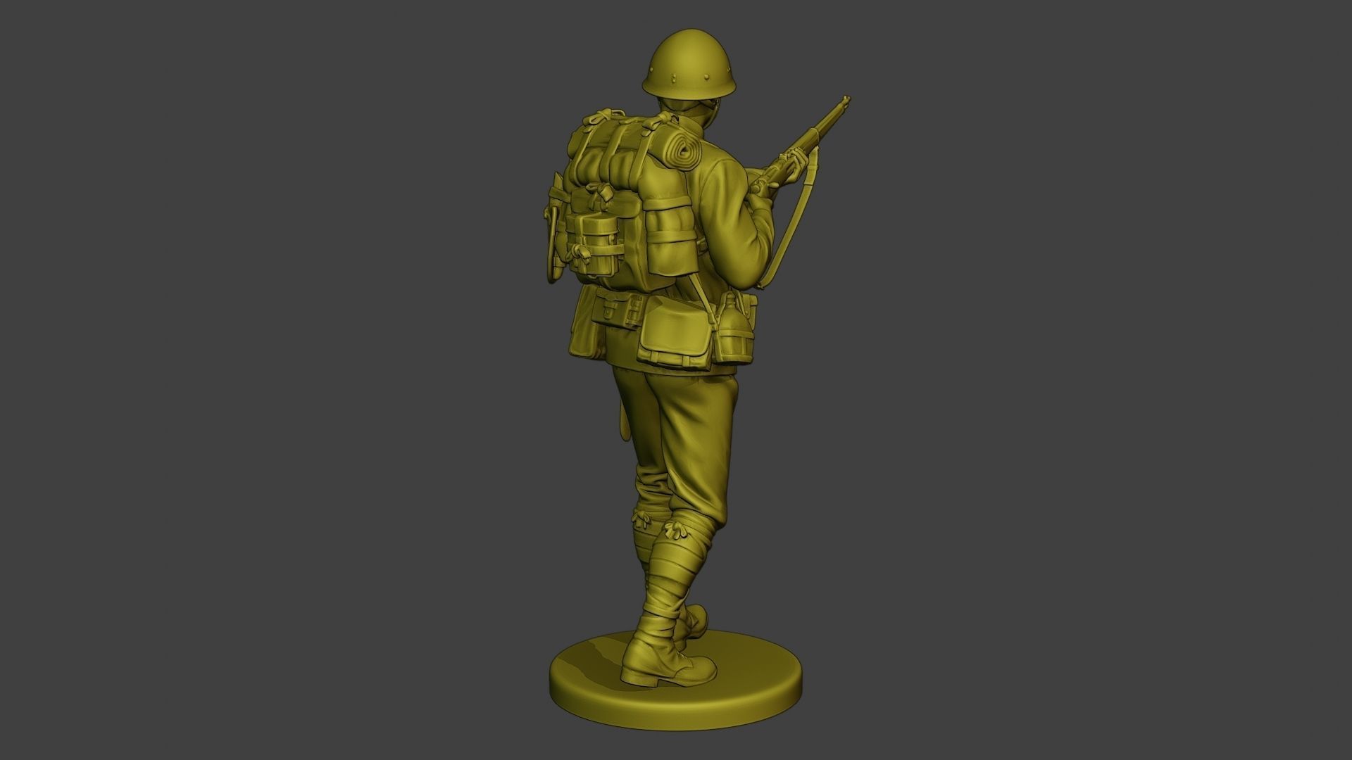 Japanese soldier ww2 Walk7 J1 3D print model_7