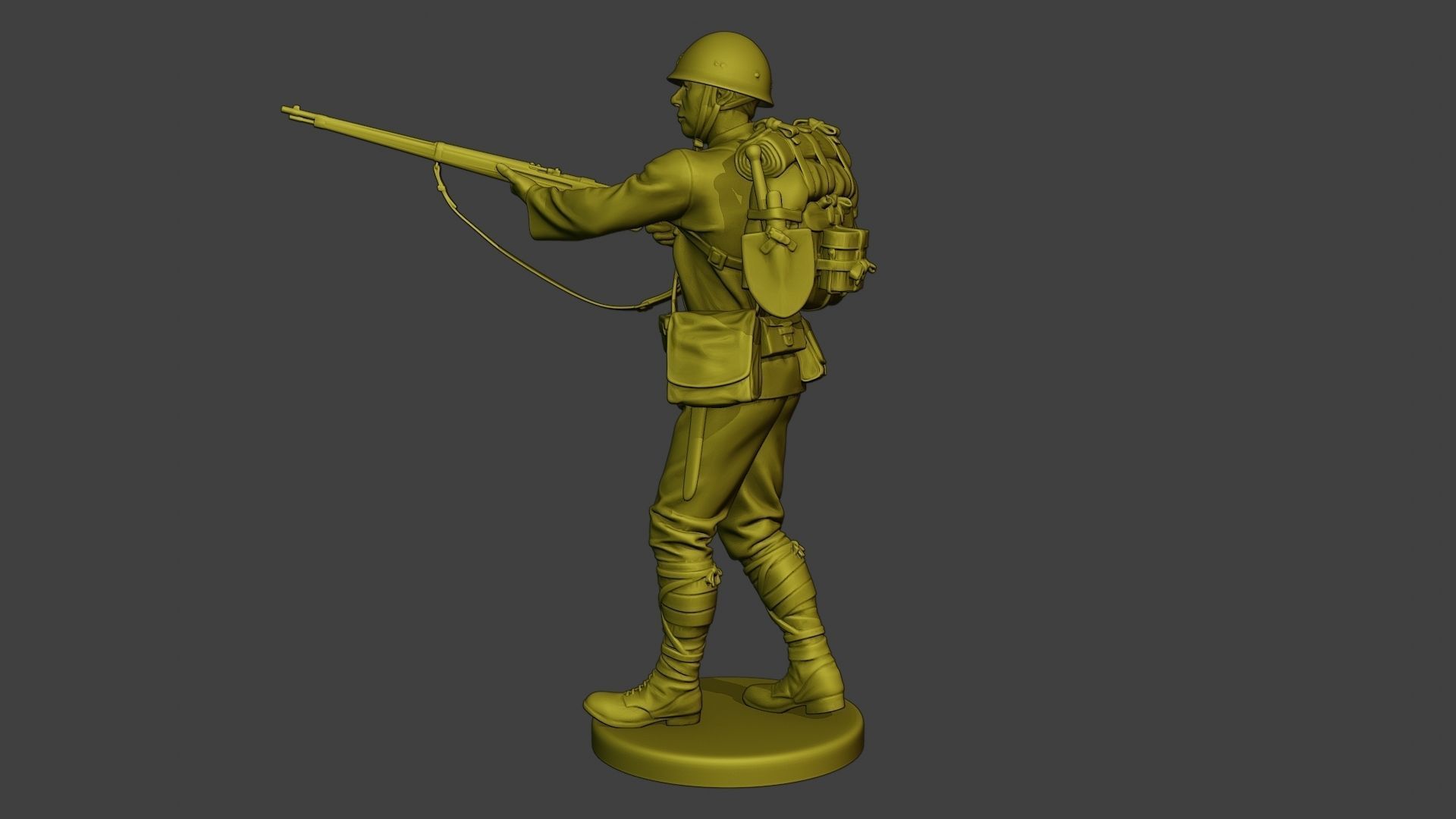 Japanese soldier ww2 Walk7 J1 3D print model_4