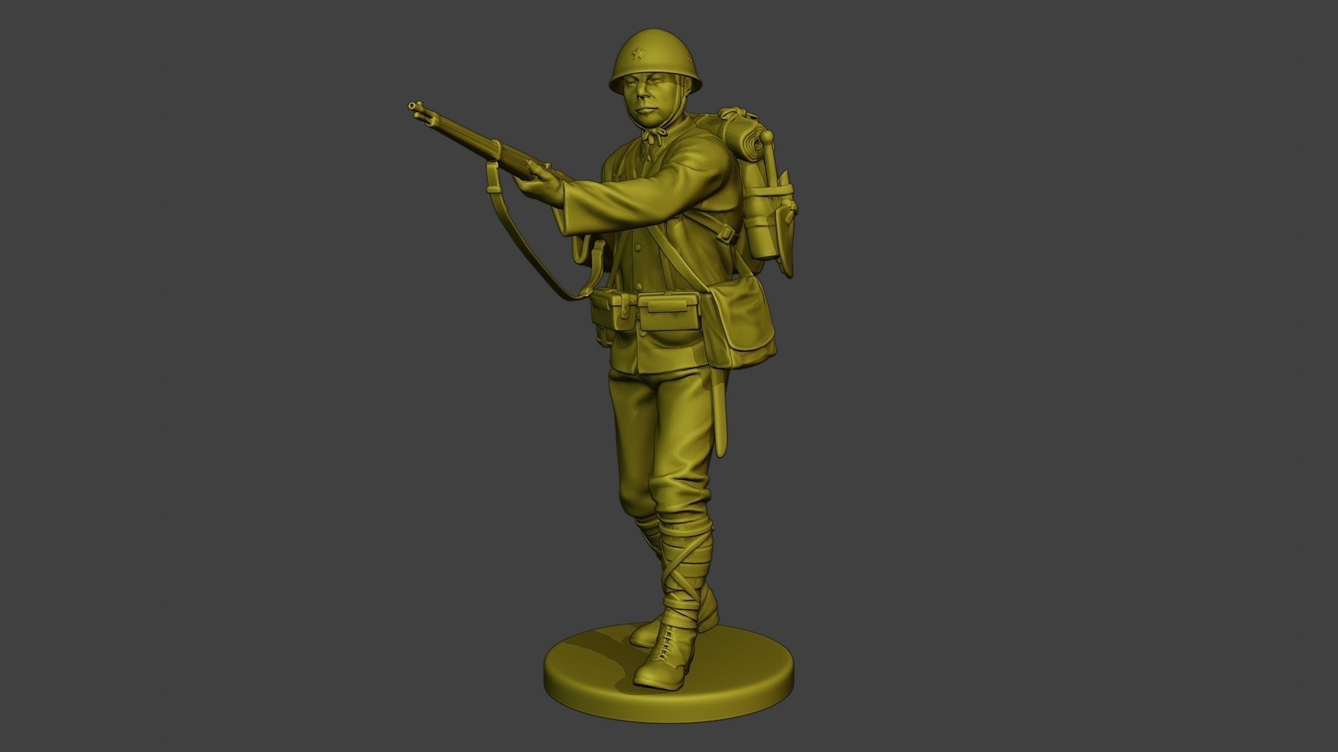 Japanese soldier ww2 Walk7 J1 3D print model_2