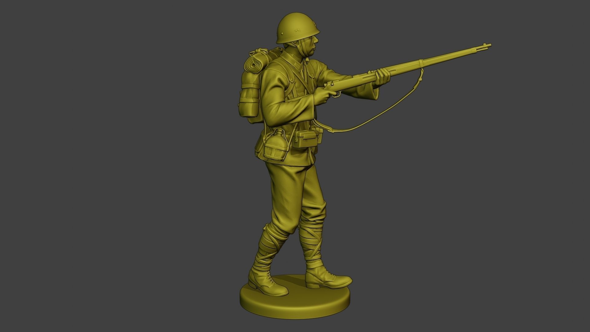 Japanese soldier ww2 Walk7 J1 3D print model_9