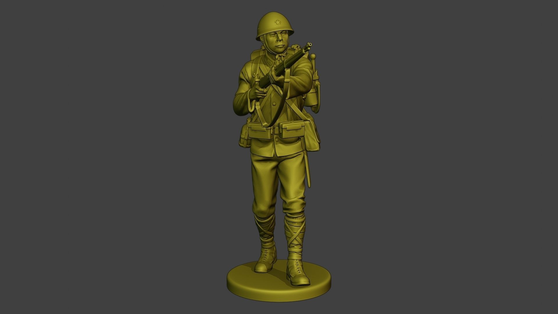 Japanese soldier ww2 Walk7 J1 3D print model_1