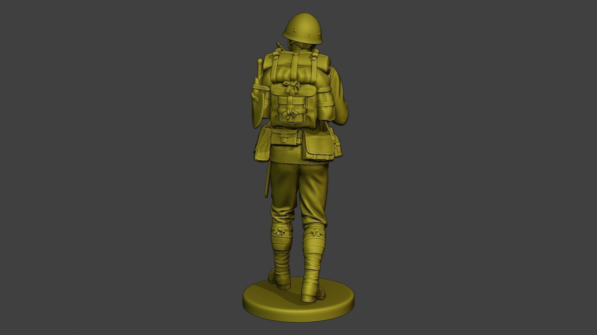 Japanese soldier ww2 Walk7 J1 3D print model_6