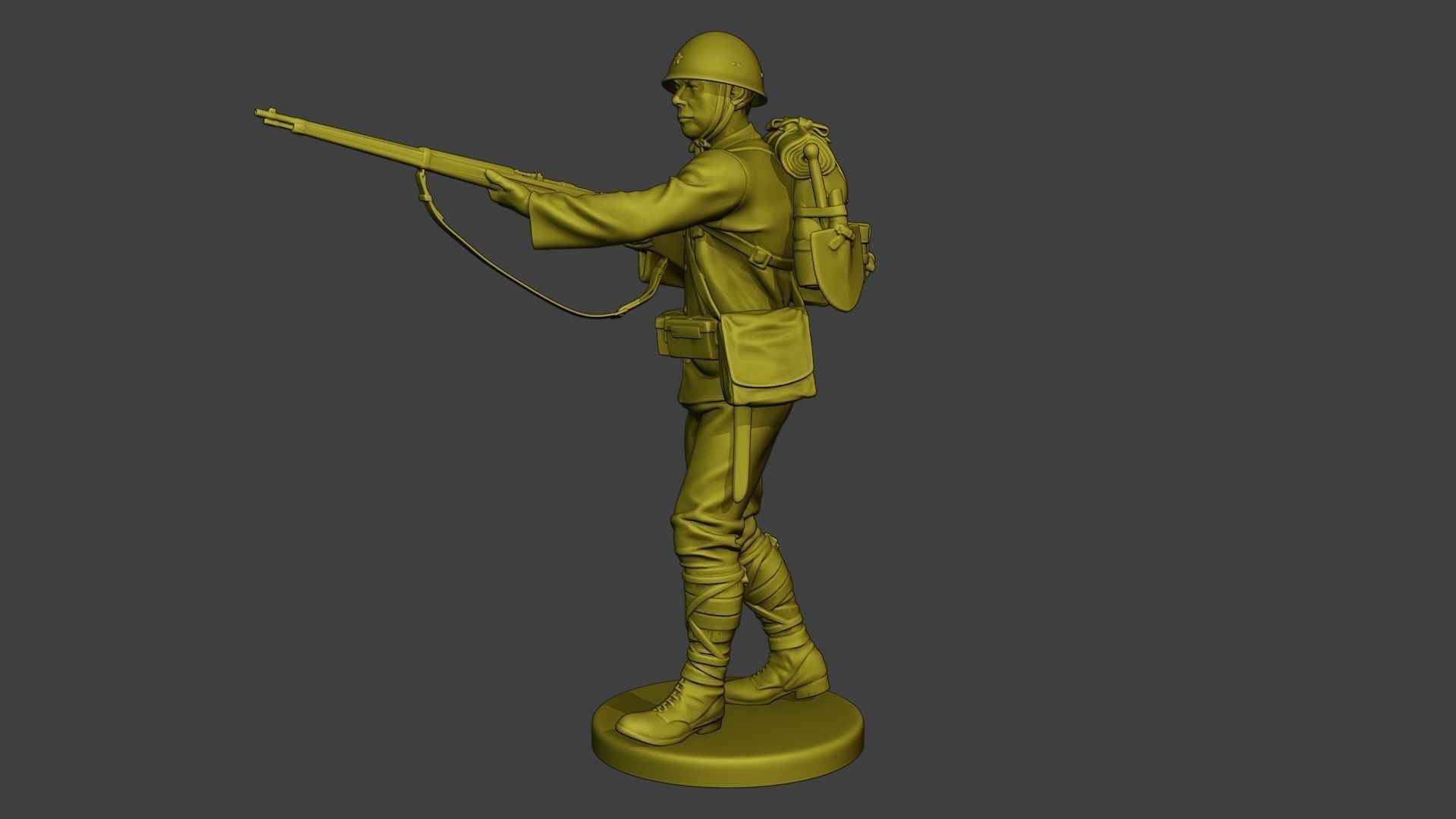 Japanese soldier ww2 Walk7 J1 3D print model_3