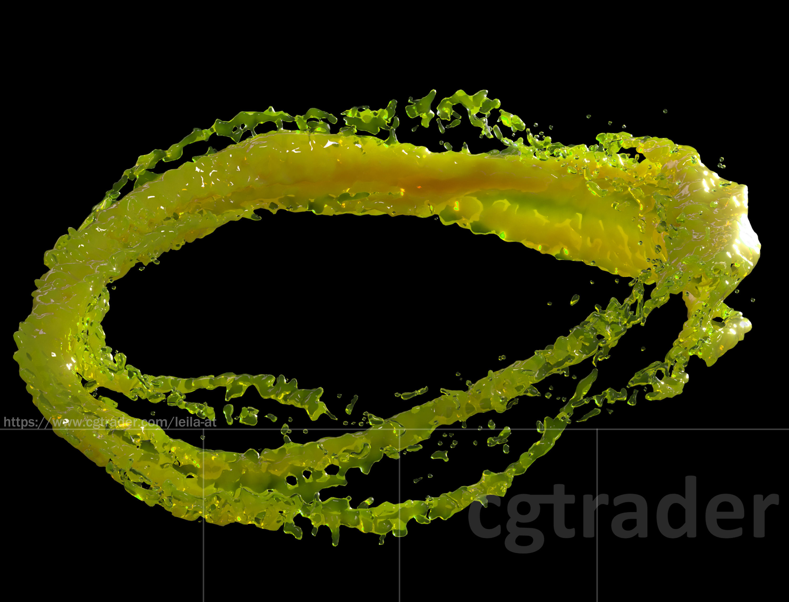 7 Animated Water Path Follow Helix - NO PLUGINs 3D model_12