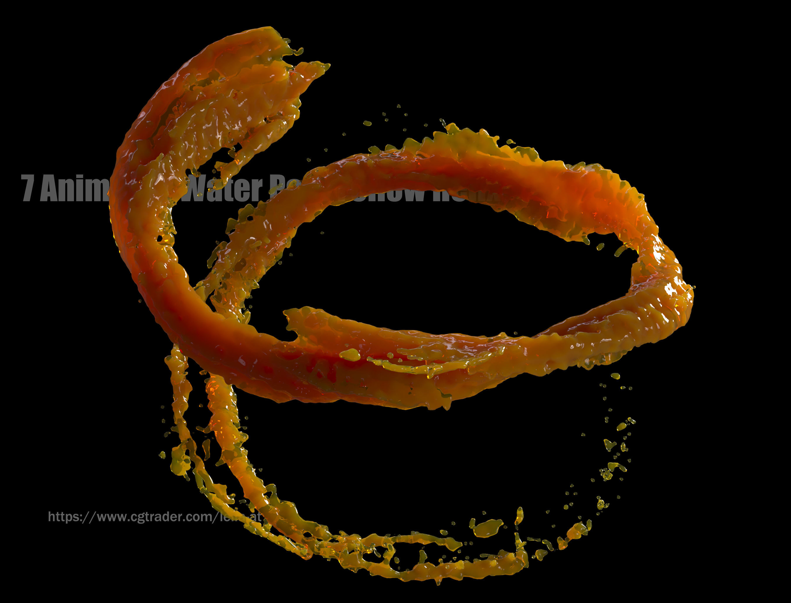 7 Animated Water Path Follow Helix - NO PLUGINs 3D model_11