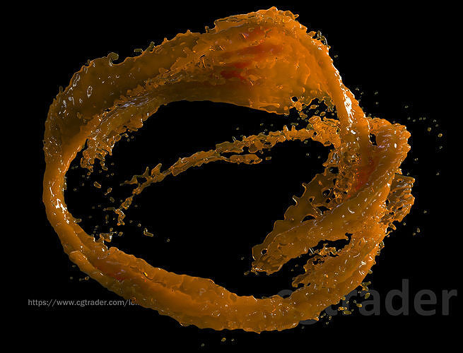 7 Animated Water Path Follow Helix - NO PLUGINs 3D model 6
