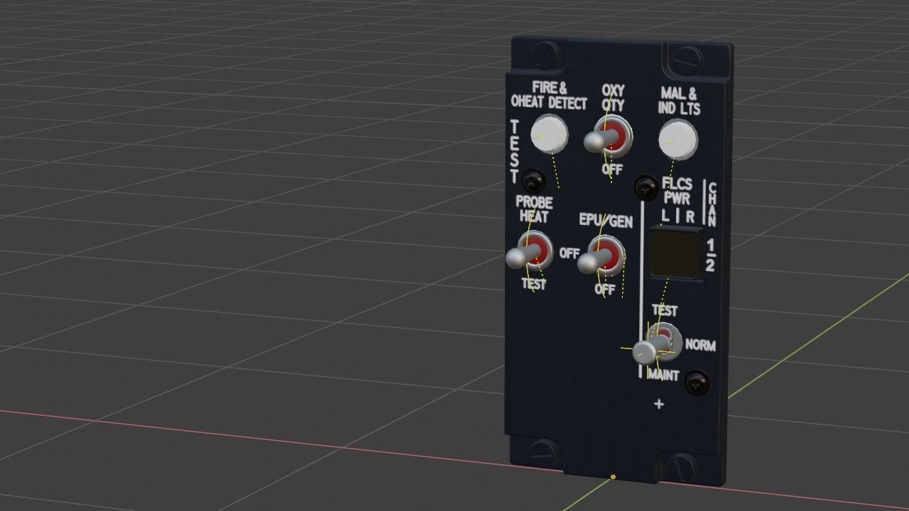 F16 TEST PANEL 3D model_7
