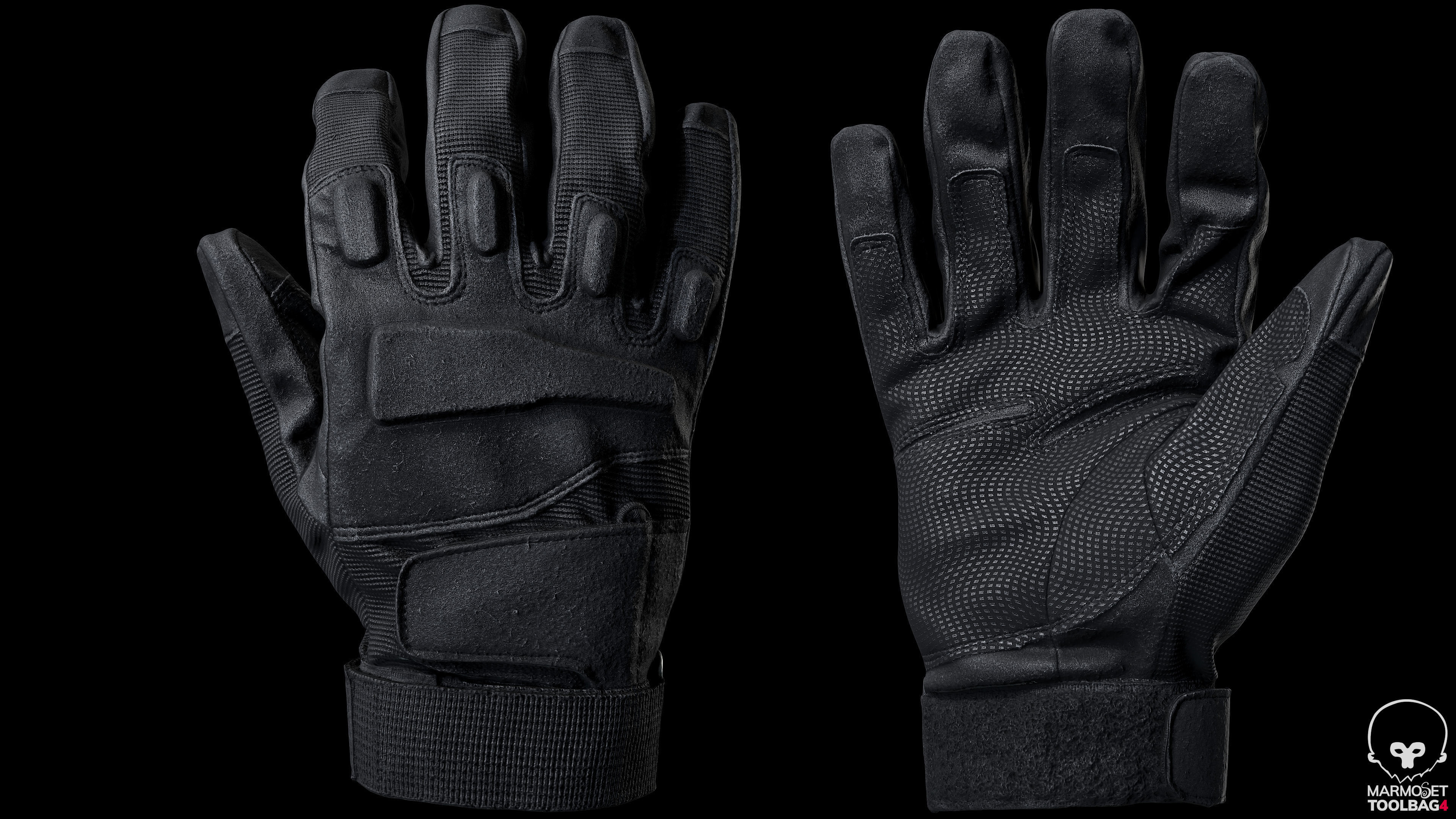 Tactical Gloves 041 Low-poly 3D model_2