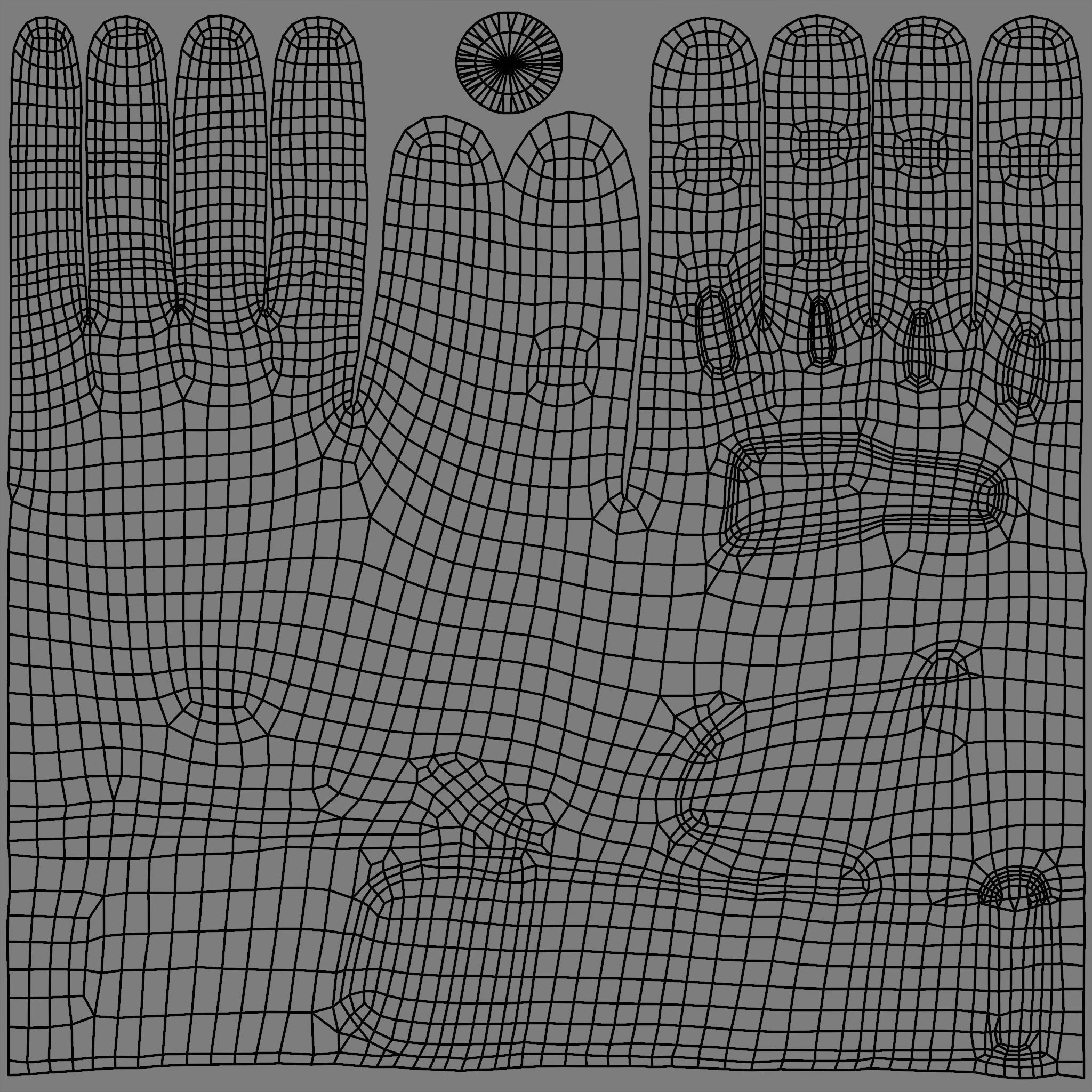 Tactical Gloves 041 Low-poly 3D model_24