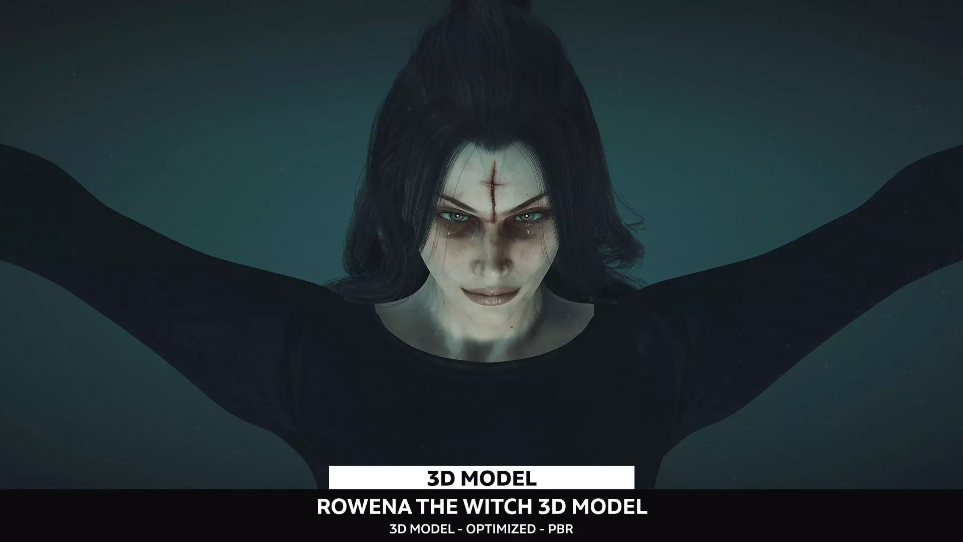 Rowena 3D Character Model  Low-poly 3D model_0