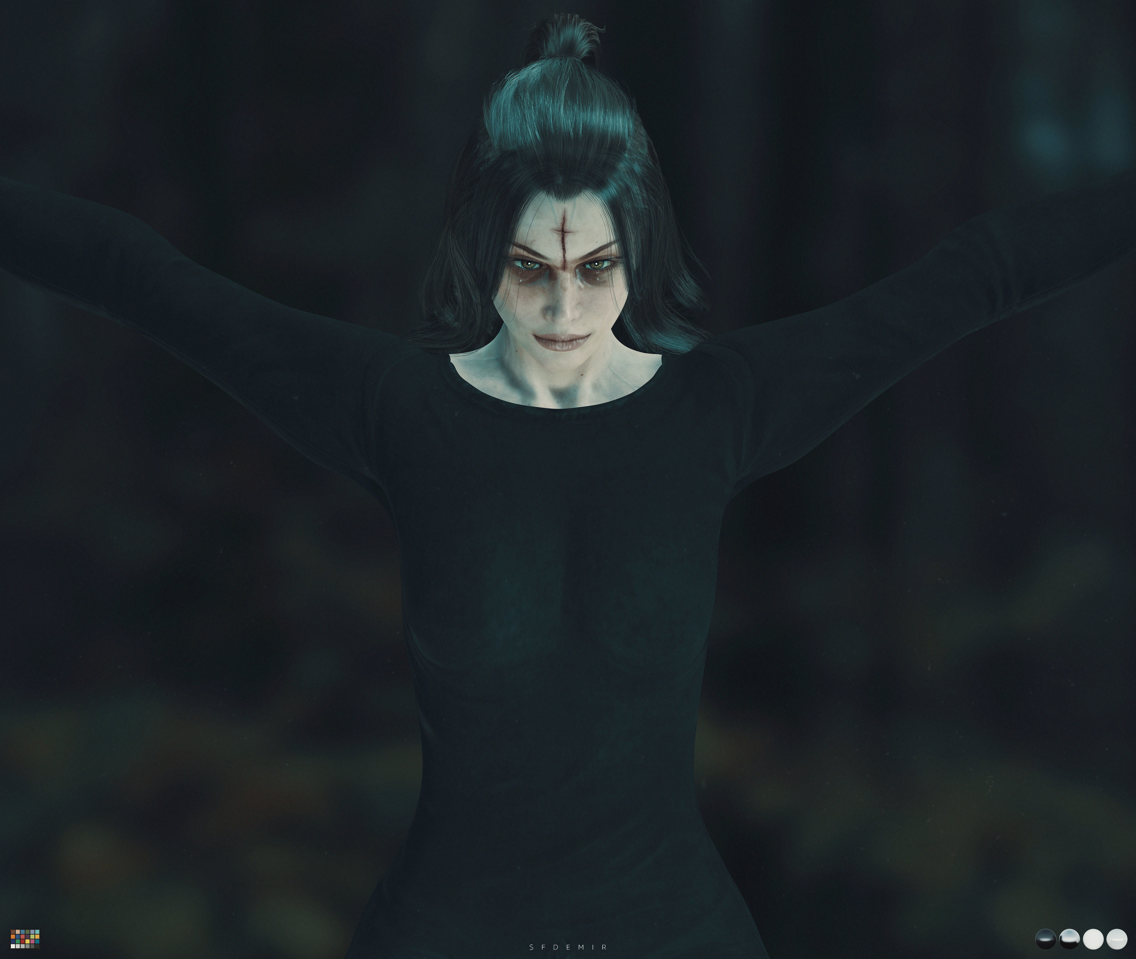 Rowena 3D Character Model  Low-poly 3D model_10