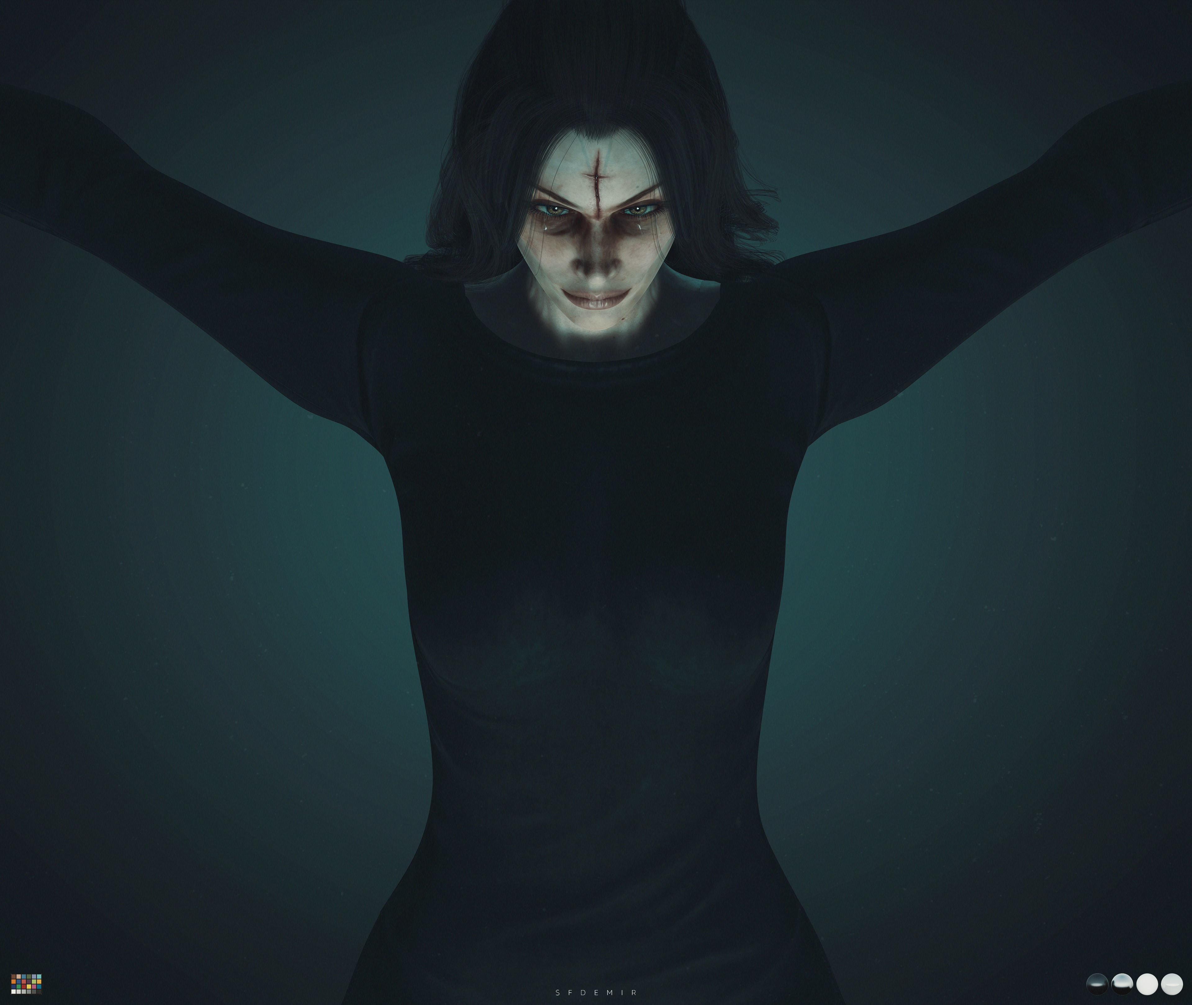 Rowena 3D Character Model  Low-poly 3D model_15