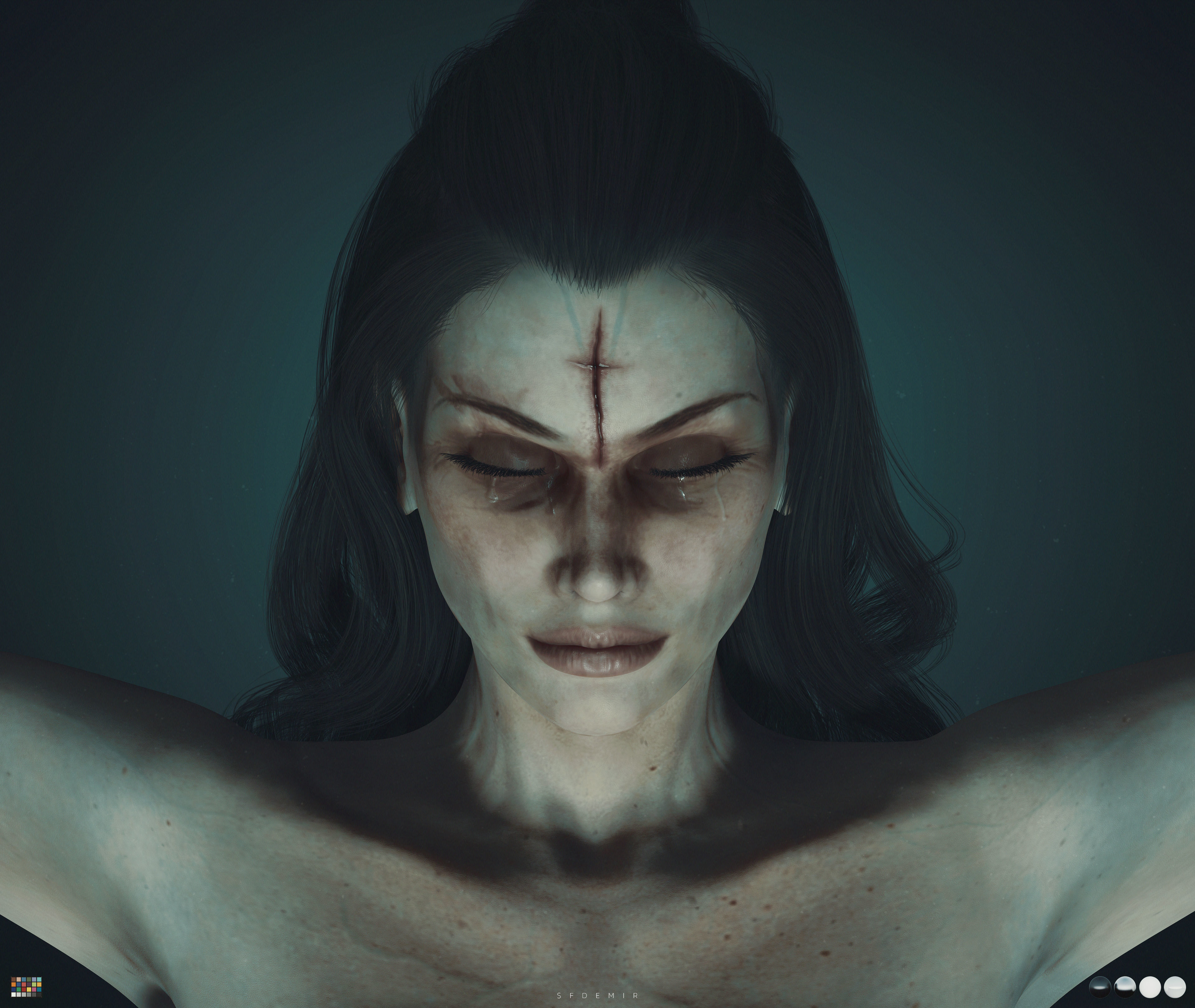 Rowena 3D Character Model  Low-poly 3D model_12