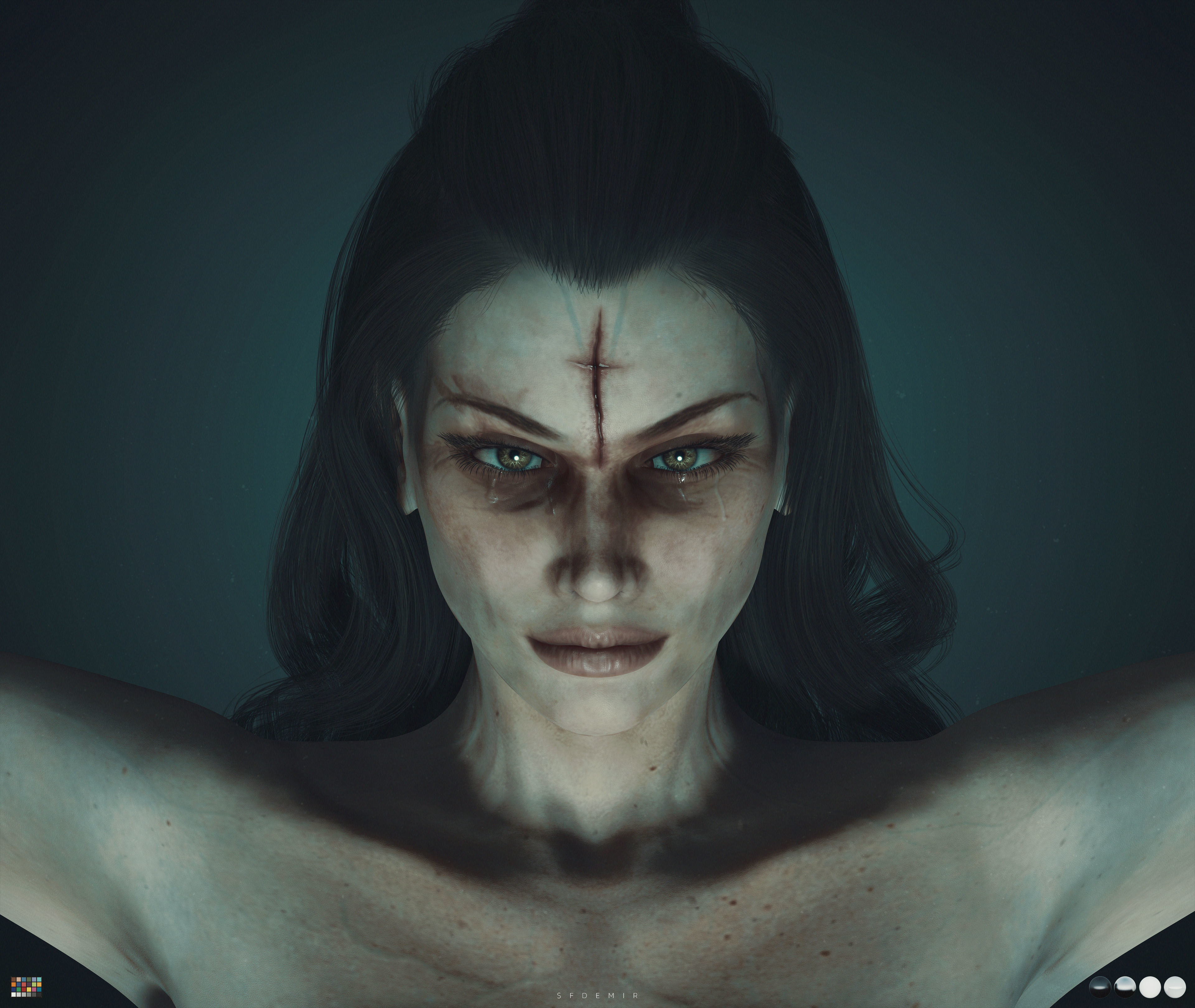 Rowena 3D Character Model  Low-poly 3D model_11