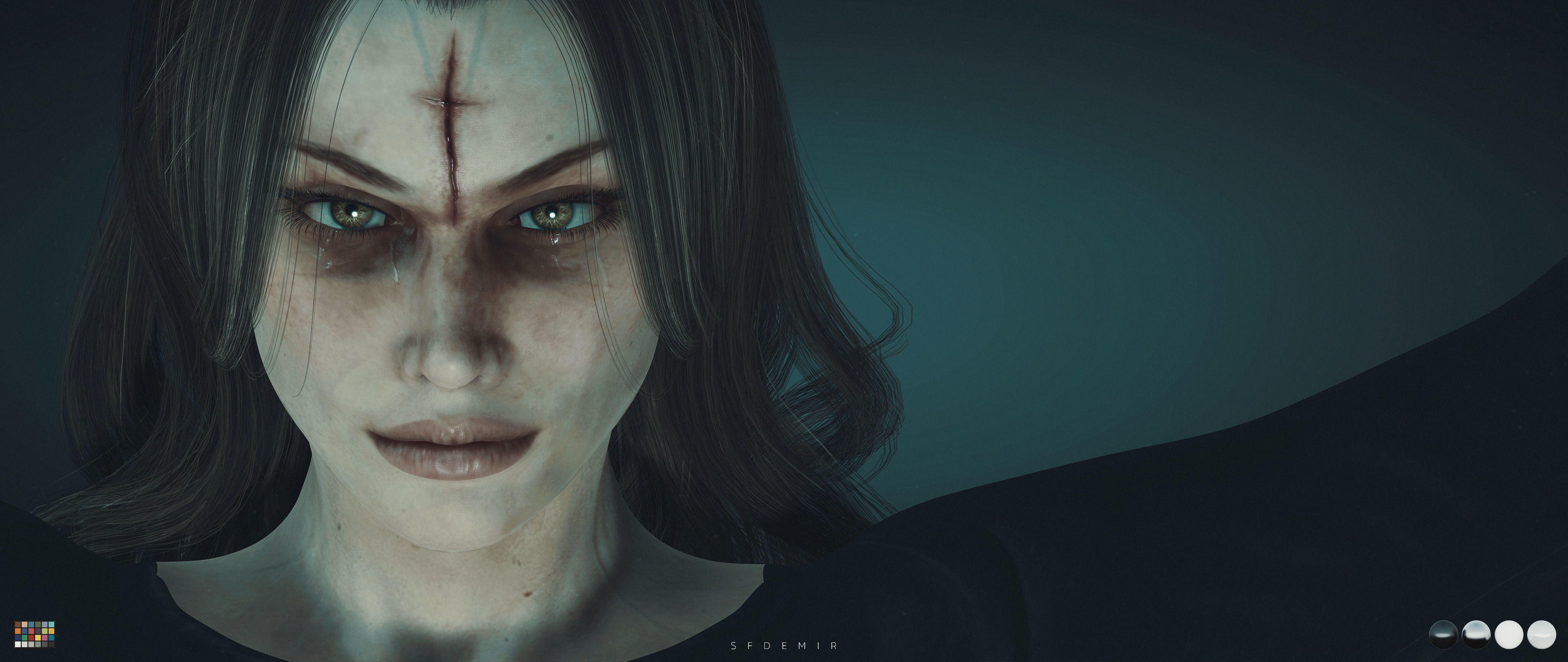 Rowena 3D Character Model  Low-poly 3D model_6