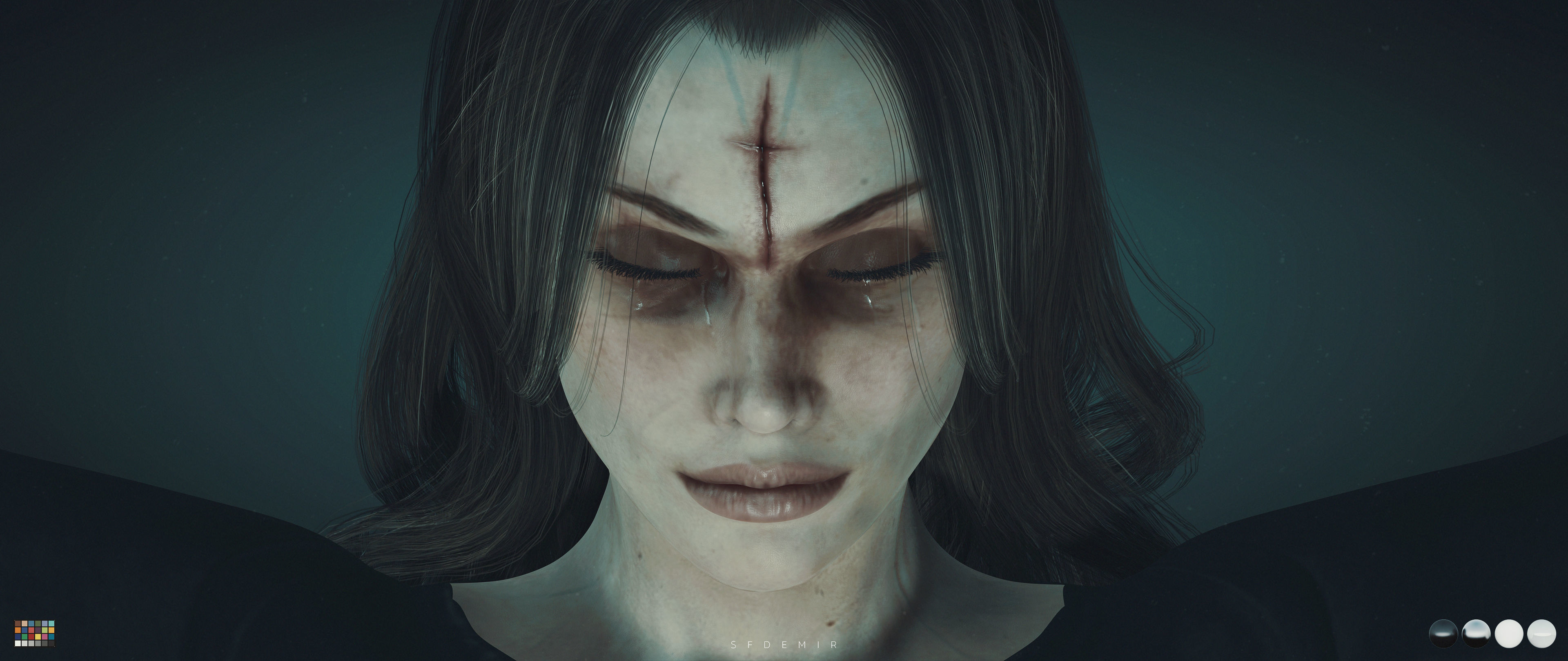 Rowena 3D Character Model  Low-poly 3D model_7