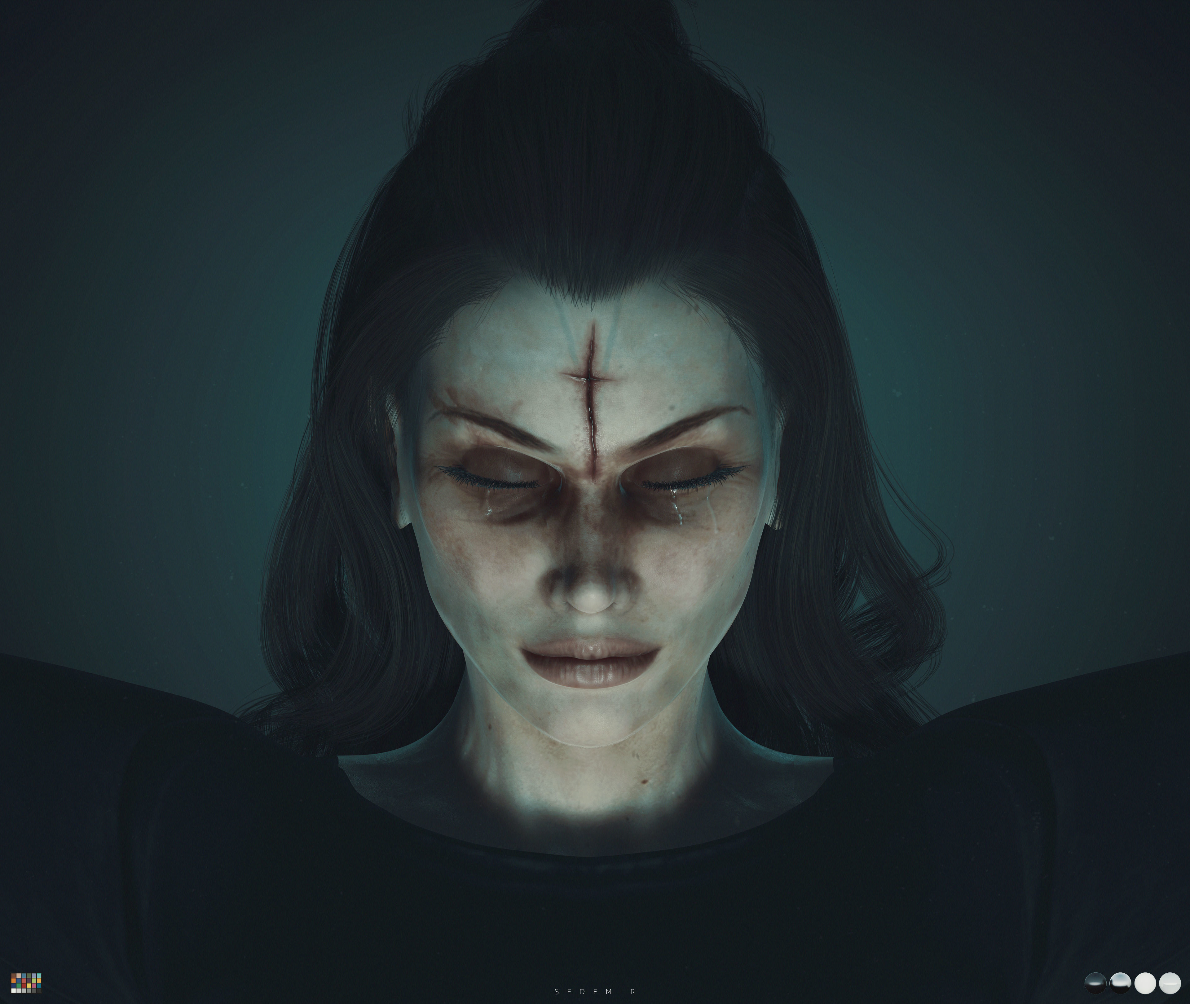 Rowena 3D Character Model  Low-poly 3D model_17