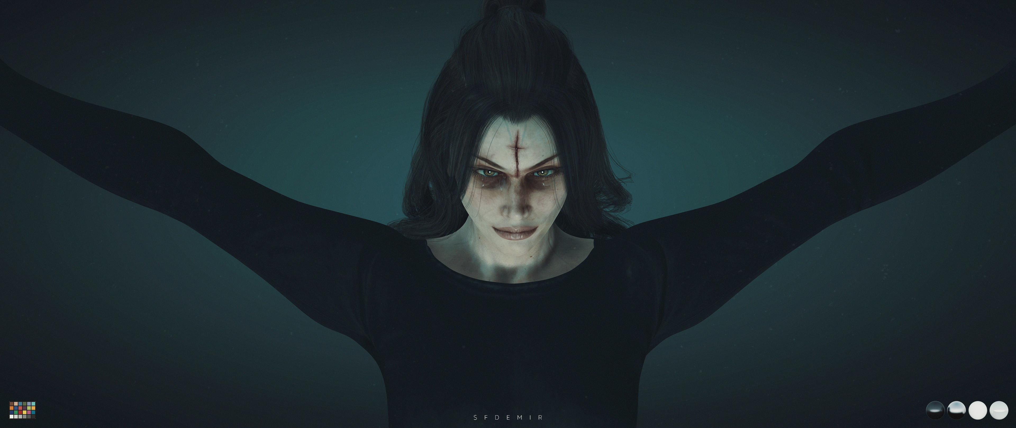 Rowena 3D Character Model  Low-poly 3D model_3