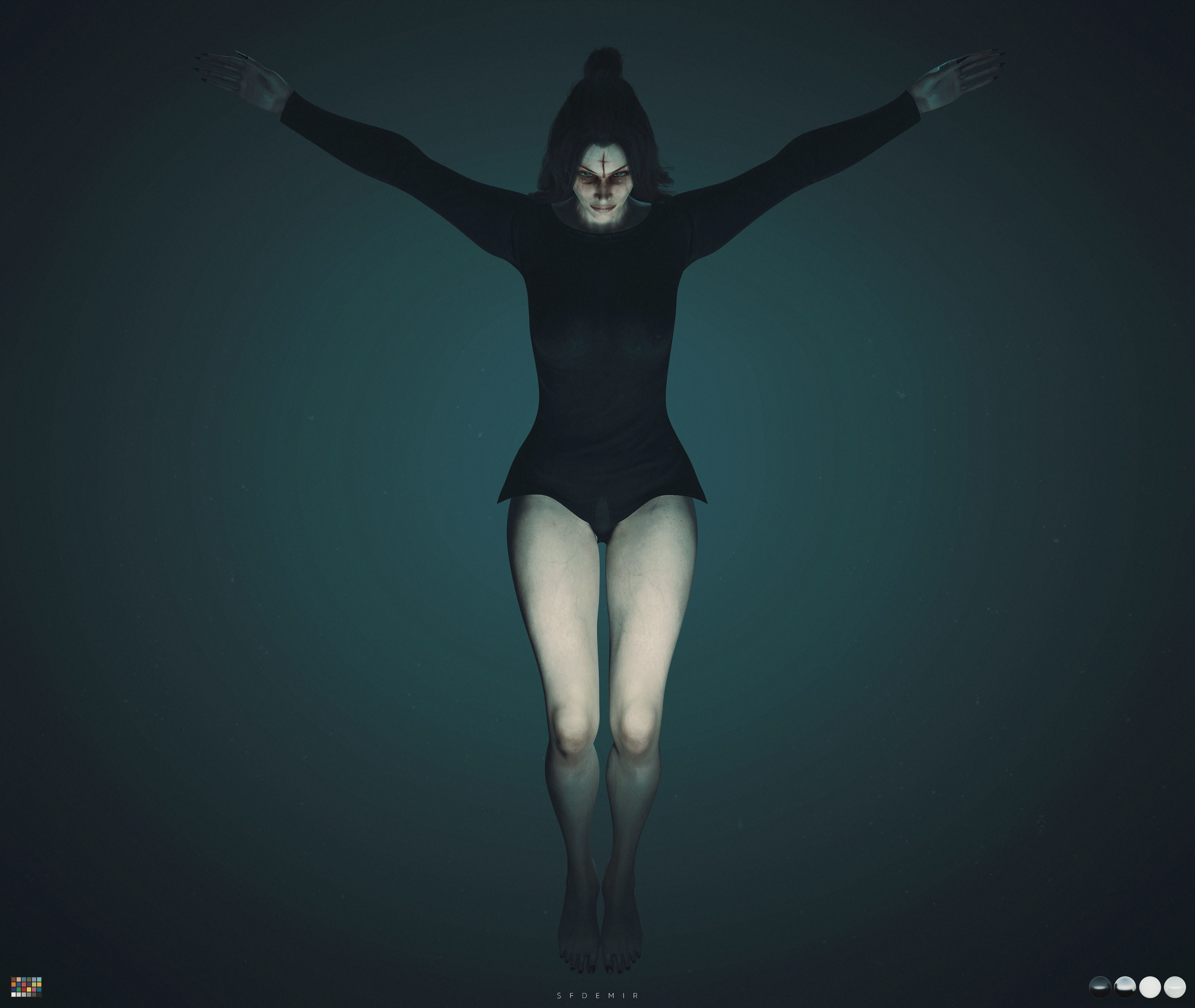 Rowena 3D Character Model  Low-poly 3D model_13