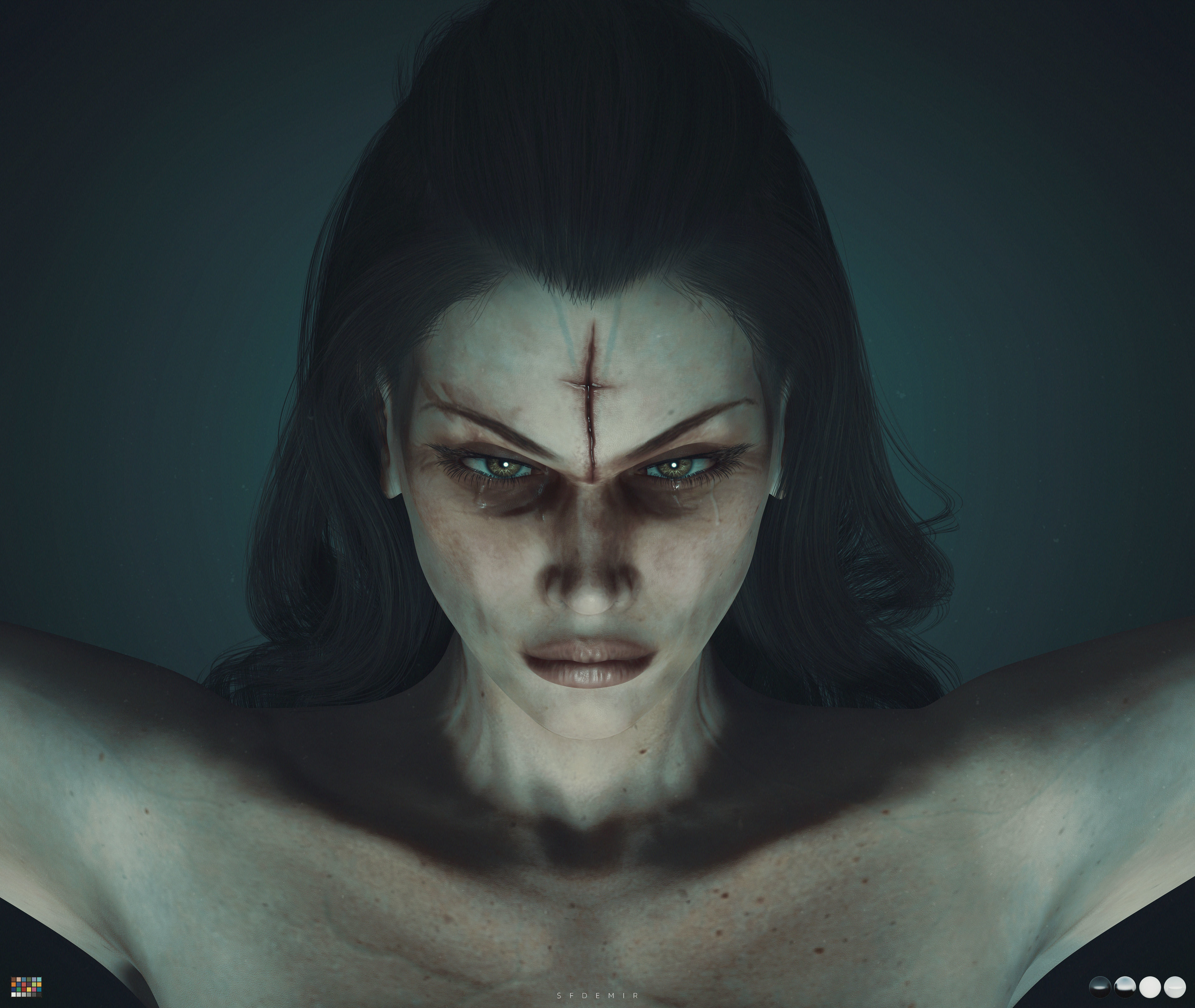 Rowena 3D Character Model  Low-poly 3D model_14