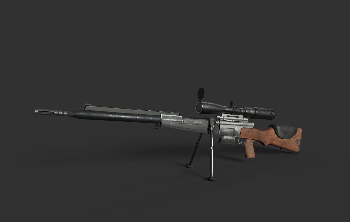 Weapon for mobile game Free low-poly 3D model_2