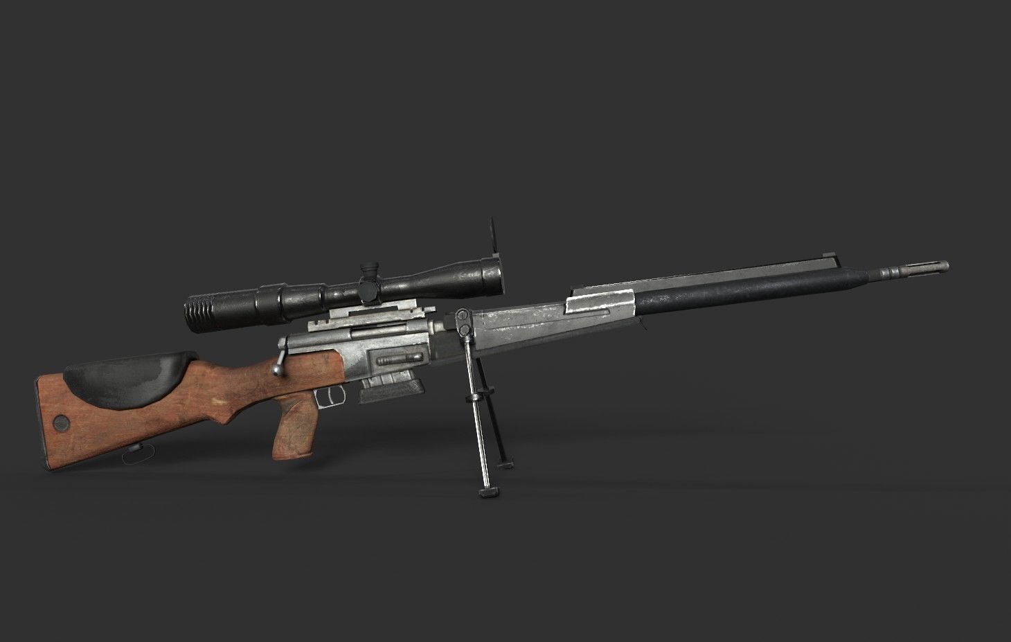 Weapon for mobile game Free low-poly 3D model_1