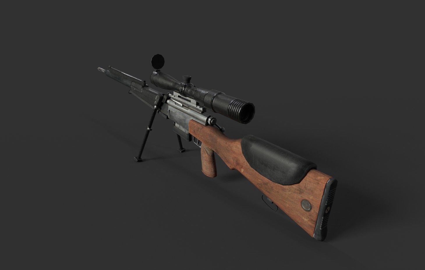 Weapon for mobile game Free low-poly 3D model_3