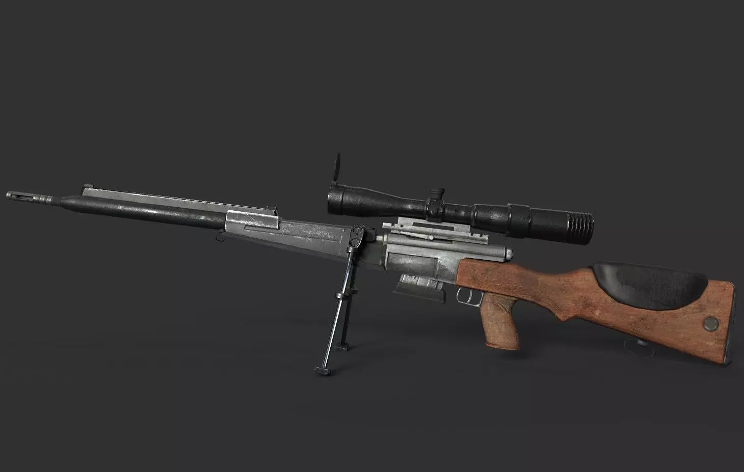 Weapon for mobile game Free low-poly 3D model_0