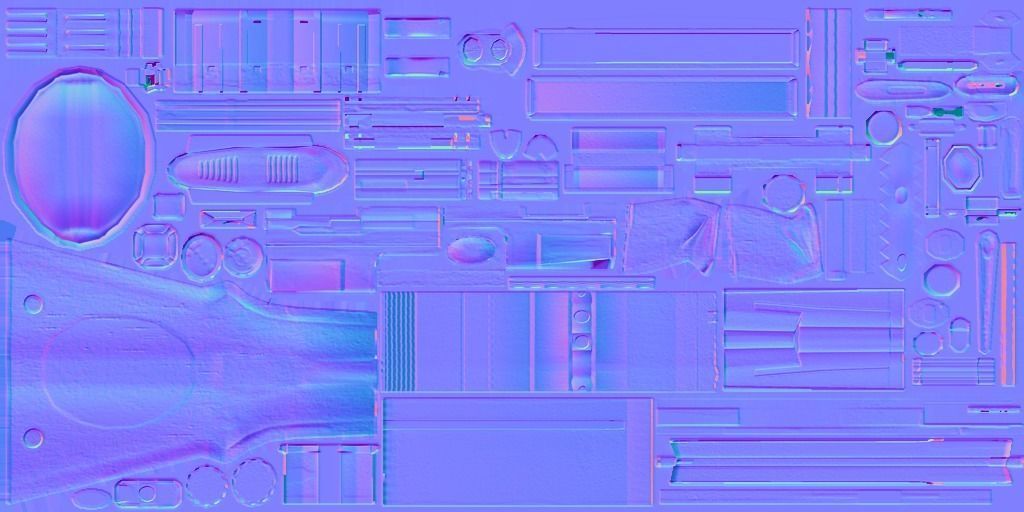 Weapon for mobile game Free low-poly 3D model_7