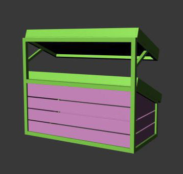 Stall models Low-poly 3D model_11