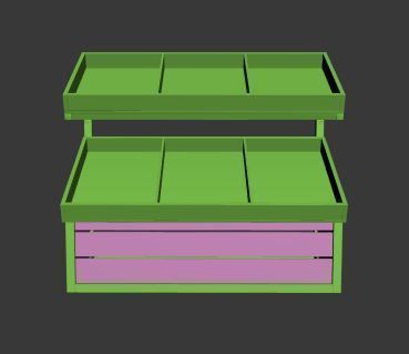 Stall models Low-poly 3D model_7